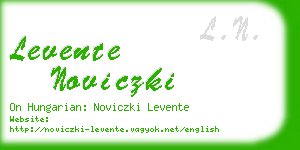 levente noviczki business card